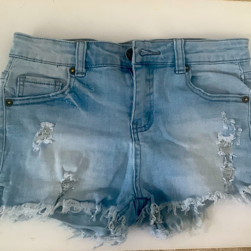 girls size 8 denim shorts (worn multiple times but in perfect condition)